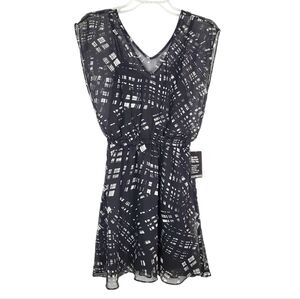 EXPRESS black and white cap sleeve mini dress NWT